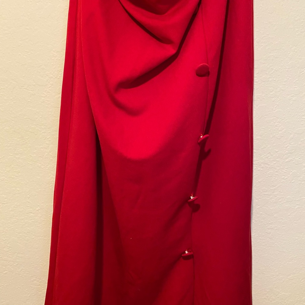 A red pencil skirt